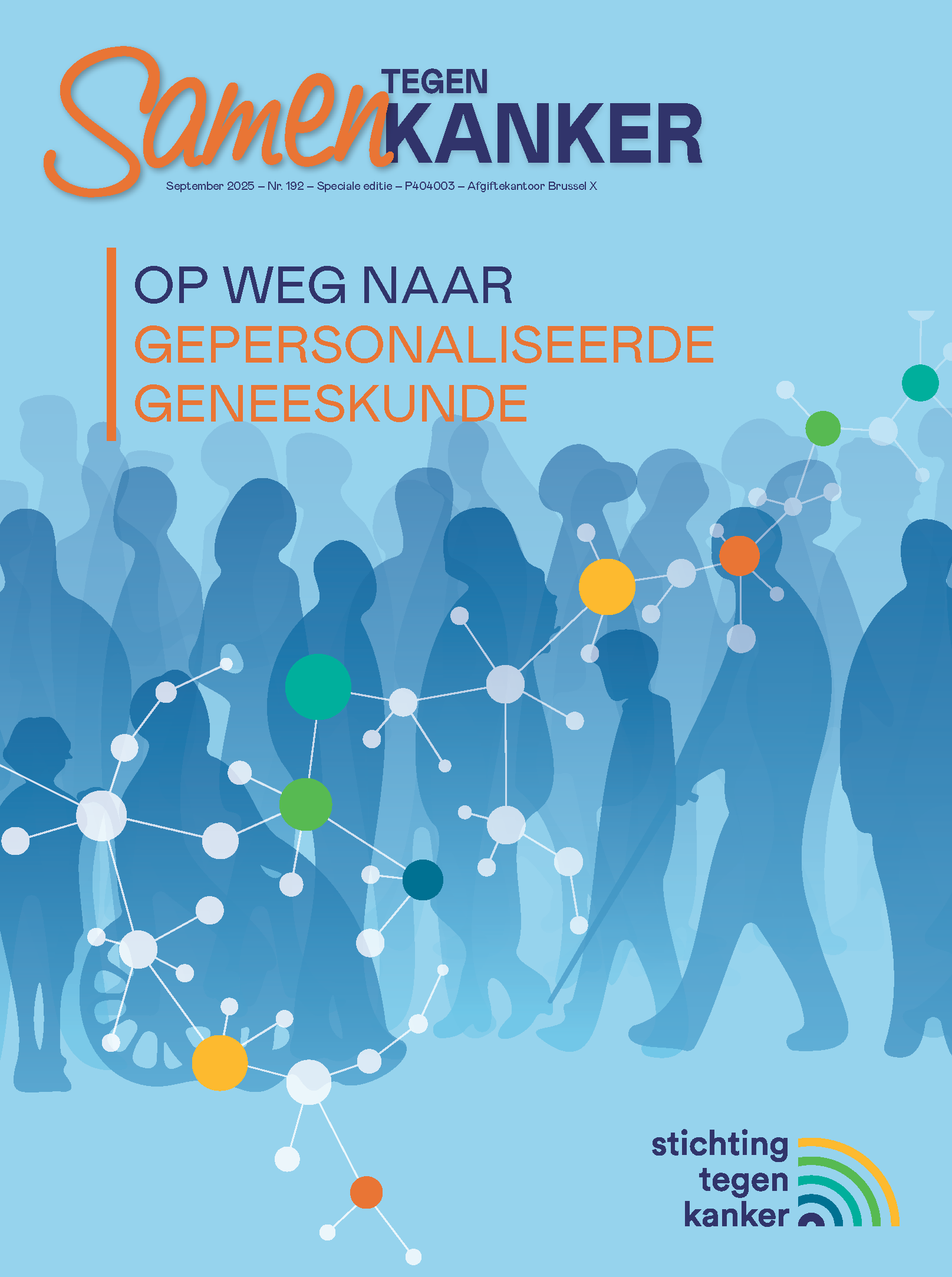 Cover van het magazine Samen tegen Kanker september 2025